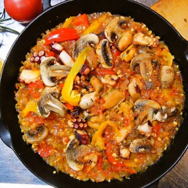 リゾーニでたことムール貝のパエリア レシピ 作り方 By Kon9093 楽天レシピ